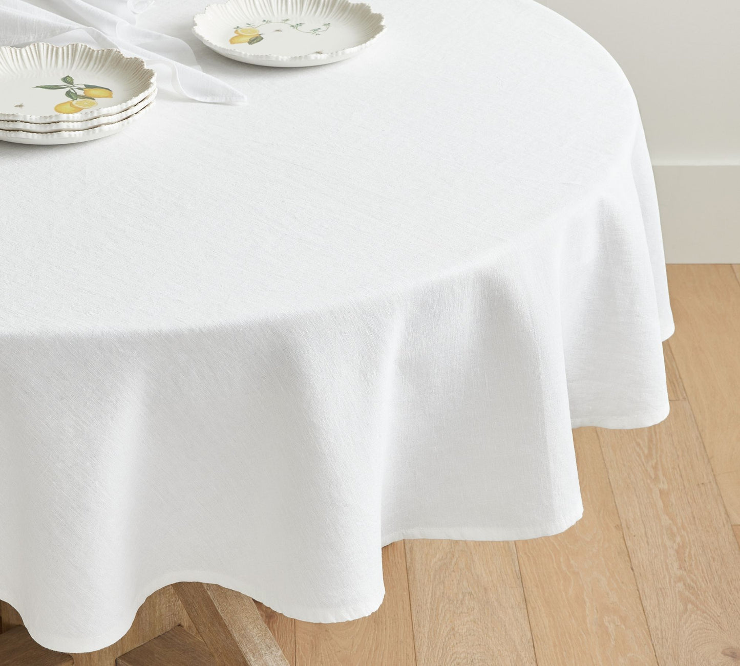 Round Linen Tablecloth