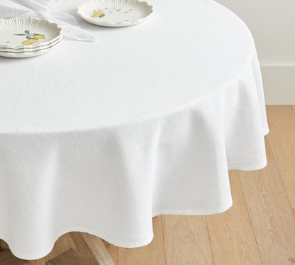 Round Linen Tablecloth